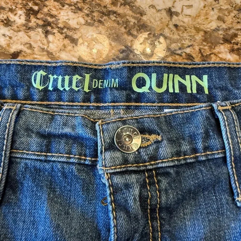 Cruel Denim Quinn Women’s Size 32/13R x 33 Classic Blue Denim Jeans - Picture 6 of 9